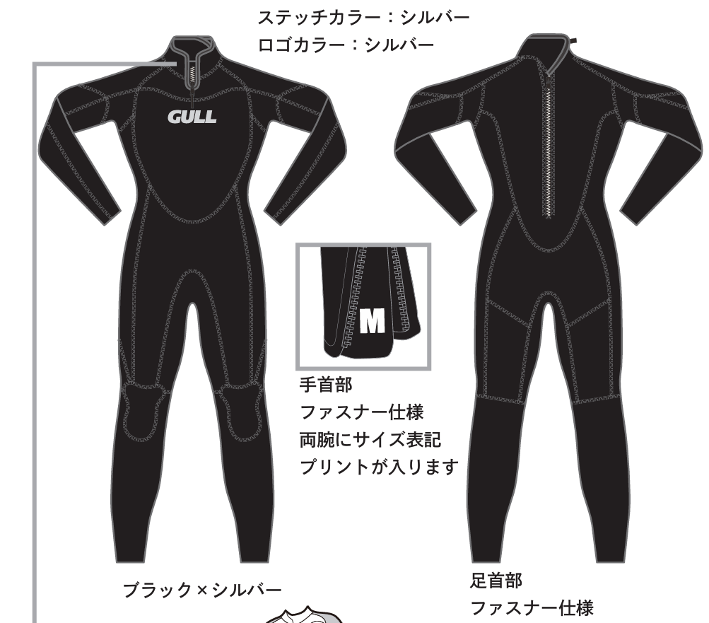 GULL 5mmスーツ メンズ